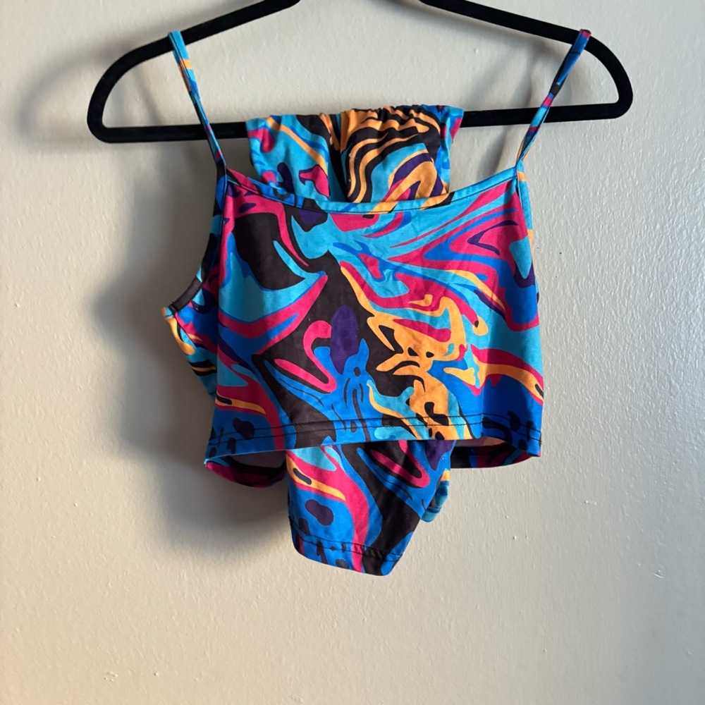 Colorful Abstract Crop Top